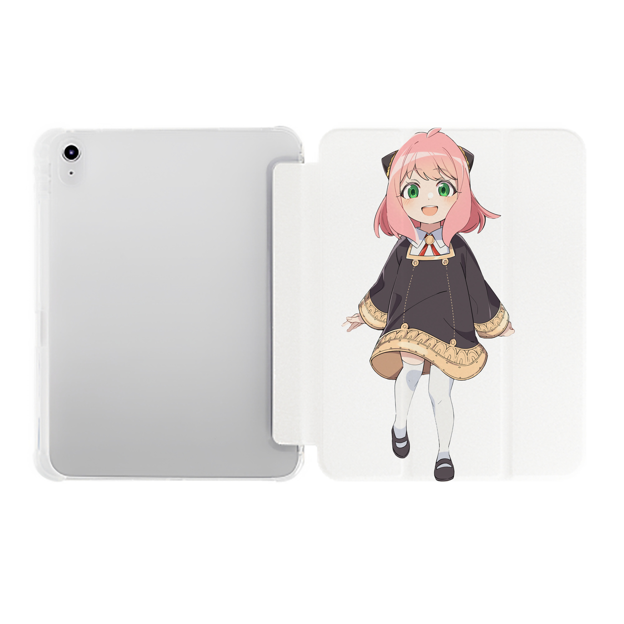 （画像用） SPY×FAMILY间谍家家酒 IPad ケース ペン収納付き 三つ折りスタンド PUレザー×シリコン 対応機種9.5/10.5/10.9インチ